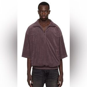 Fear of God Essentials Purple Half-Zip Sweatshirt